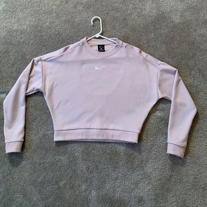 Pink nike crop sweater